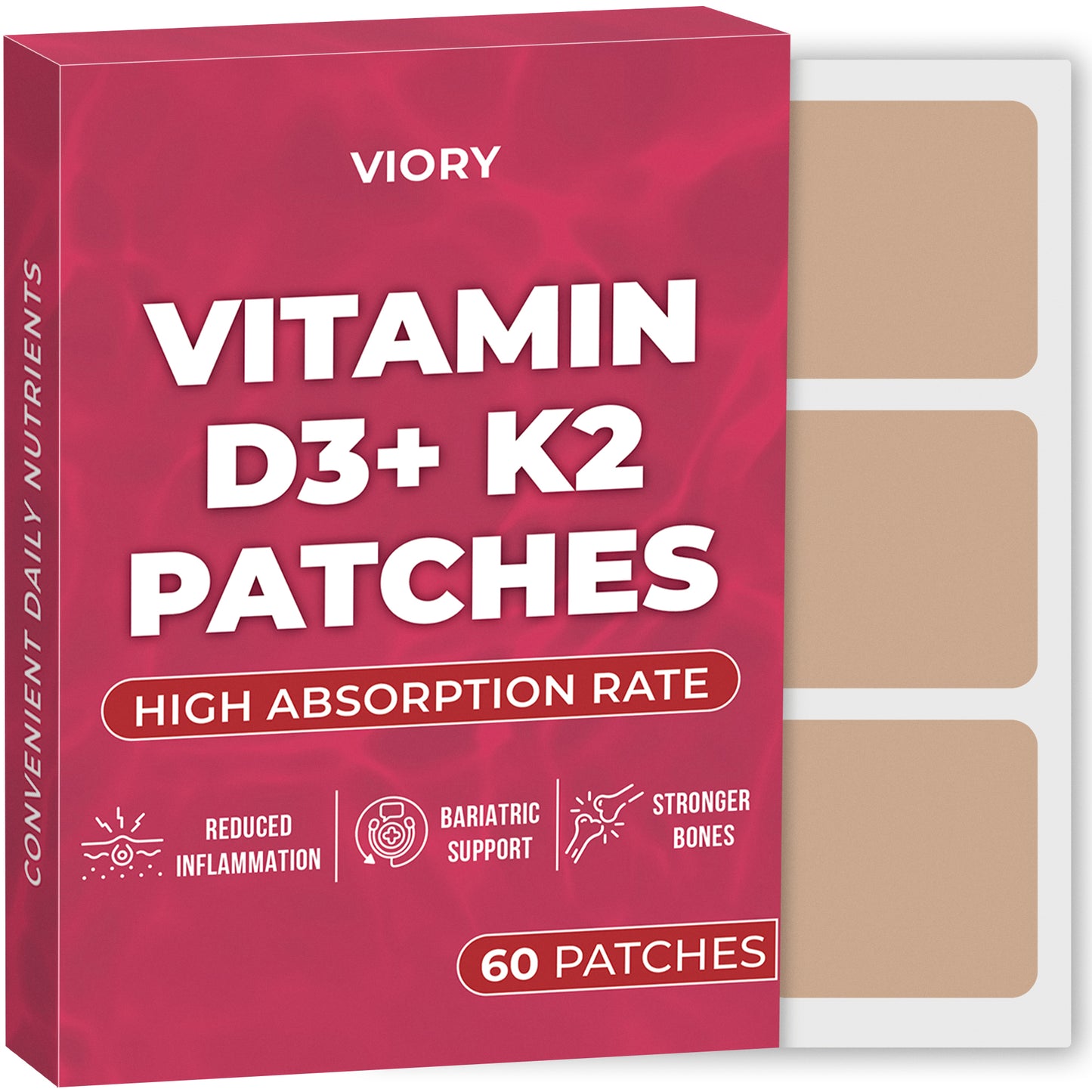 Vitamin D3 + K2 Patches